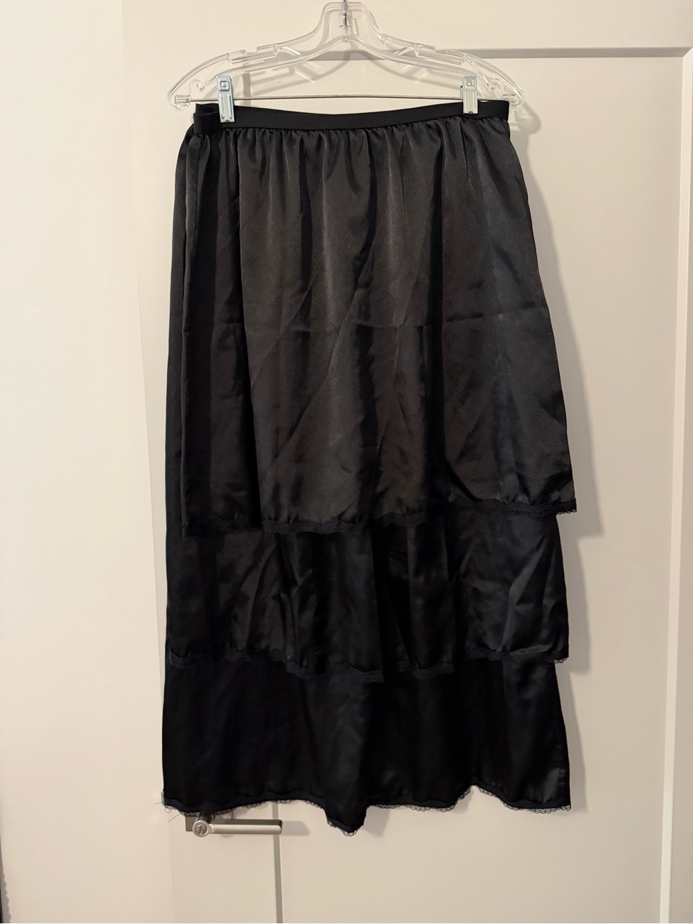 Amazon Black Satin Slips - Set of 3